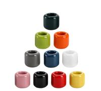 XZJMY 10 Pcs Ceramic Chime Candle Holder, 0.7 Inch Diameter Ceramic Candle Holder,Home Small Candle Holder for Casting Chimes, Rituals, Spells, Vigil, Wiccan Supplies & More (Ceramics, Multicolor)