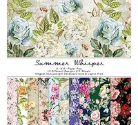 XZJMY 24 Sheet Vintage Floral Scrapbook Specialty Paper, 12 Designs Decorative Paper for Card Making, Scrapbook, Photo Album Decor, 6x6Inch Spring Pattern Paper Pack
