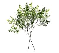 XZJMY 2PCS Artificial Plants,Artificial Greenery Stems,105cm Tall Green Nandina Faux Branches for Shop Garden Office Home Decor Plants