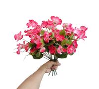 XZJMY 4 Bundles Artificial Hibiscus Flowers for Outdoors Decoration,Fake Silk Hibiscus Tropical Flowers UV Resistant Faux Plants for Planters Garden Porch Patio Vase Window Box Home Decoration (Pink)