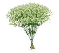 XZJMY 40Pcs Gypsophila Artificial Flowers,Fake Babies Breath Flowers,Plastic Bouquets for DIY Wedding Bouquet Party Arrangements and Home Decor (40, White)