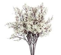 XZJMY 8Pcs Gypsophila Artificial Flowers,Faux Babys Breath Silk Flower,Real Touch Fake Flowers,Decoration Bouquets with Stem for DIY Wedding Party Floral Arrangement Farmhouse Decor (White)