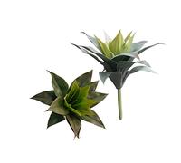 XZJMY Artificial Agave Plant Artificial Plants Fake Agave Succulent Plant UV Resistant Fake Agave Plants for Home Office Store Decoration (White Green, 2PCS)