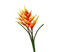 XZJMY Bird of Paradise Greenery Plants,Artificial Flowers 33.8 Inch Large Elegant Flowers Faux Flowers Bouquet Suitable for DIY Home Decor Party Theme Display,2Pcs (Orange)