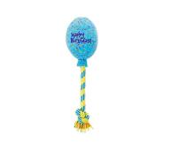 XZJMY Birthday Balloon Dog Toy,Stuffingless Dog Chew Toy,Dog Toy,Squeaky Soft Plush Toy,Dog Party Gift (Blue)