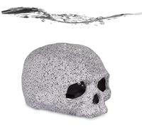XZJMY Fish Tank Decorations,Aquarium Decoration Rock Caves,Skull Head Skeleton Aquarium Decorative for Pet Hiding Cave Reptile Fish Rock House