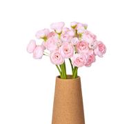XZJMY Peony Artificial Flowers Mini Ranunculus Bulk,Fake Silk Wedding Filler Flowers for Centerpieces Arrangements Bridal Shower Decorations (12, Pink)