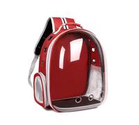 XZJPMT Cat Bag Out Portable Shoulder Pet Backpack Panoramic Transparent Cat Backpack Out Cat Cage Space Capsule Cat Bag(Red)