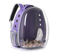 XZJPMT Cat Bag Out Portable Shoulder Pet Backpack Panoramic Transparent Cat Backpack Out Cat Cage Space Capsule Cat Bag(Light Purple)