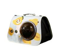 XZJPMT Portable pet Capsule Carry-on Cat Bag Foldable Shoulder Going Out Backpack Cartoon cat and Dog