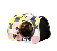 XZJPMT Portable pet Capsule Carry-on Cat Bag Foldable Shoulder Going Out Backpack Cartoon cat and Dog