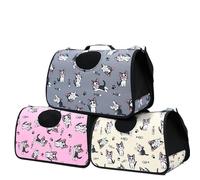 XZJPMT Transparent Cat Bag for Going Out Folding Portable Pet Backpack Hand-held Outing Colorful Breathable Cross-Body