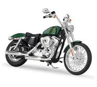 XZKHCHCO 1:12 For Harley XL 1200V Seventy-Two 2013 Green Motorcycle Bike Diecast Model For Children's Gifts Adult Collection