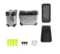 XZKHCHCO 35L Side Luggage Cases Universal Motorcycle Box Aluminum Pannier Saddlebags Storage Trunk for Tiger 850 900