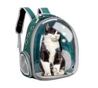 XZKING Cat Backpack Carrier Bubble Bag, Transparent Space Capsule Pet Carrier Dog Hiking Backpack, Small Dog Backpack Carrier for Cats Puppies Airline Approved Travel Carrier Outdoor Use Green
