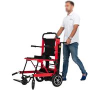 XZLZMYP Electric Climbing Stair Wheelchair Trolley Folding Portable Crawler Stair Climbing Lightweight Chair Stair Lift Climber Stair Mobility Assist Medical Equipment,Red