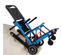 XZLZMYP Electric Climbing Stair Wheelchair Trolley Folding Portable Crawler Stair Climbing Lightweight Chair Stair Lift Climber Stair Mobility Assist Medical Equipment,Blue