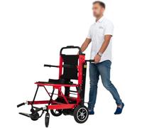 XZLZMYP Electric Wheelchair Stair Lifts Folding Portable Stair Lift for The Disabled And Elderly Stair Climbing Wheelchair for Going Up And Down Stairs Load Capacity 373 Lbs,Red