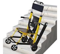 XZLZMYP Yellow, Electric Crawler Stair Climber Folding Portable Electric Climbing Stair Wheelchair Trolley Mobility Assist Medical Equipment Can Go Up And Down Stairs Chair Stair Lift
