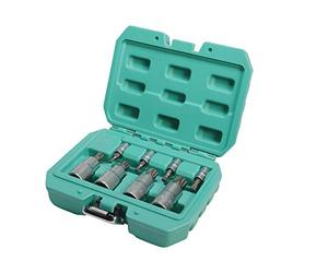 XZN Insert Set 8 pcs 1/2 & 1/4 inch Made of Q-50 Steel from WIESEMANN 1893 I Bits in Sizes M4 - M 16 I in Practical Transport Box I 81475