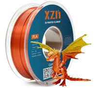 XZN Silk PLA Filament 1.75mm Dual Color Gold Copper 1KG, Metal-Like Shiny 3D Printer Filament, Precision ±0.02mm, Neatly Wound, No Clog, Durable, Excellent Layer Adhesion, Fits Most FDM Printers