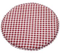 XZOTA Set of 2 Round Stool Cushion, Soft Round Seat Pads Non Slip Stools Pads with Ties Bar Kitchen High Stools Chairs Cushions 13.38inch/34cm (Color : Red 1)