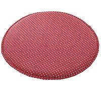 XZOTA Set of 2 Round Stool Cushion, Soft Round Seat Pads Non Slip Stools Pads with Ties Bar Kitchen High Stools Chairs Cushions 13.38inch/34cm (Color : Red)