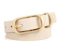 XZQTIVE Women's Leather Belt Fashion Ladies Belt with Gold Buckle