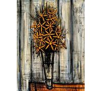 XZSFD NBGEA Bernard Buffet Poster Still Life Prints Abstract Wall Art Picture《Bouquet of Daisies》Bernard Buffet Canvas Painting For Home Decor 50x60cm Unframed