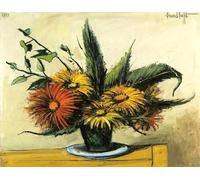 XZSFD NBGEA Bernard Buffet Poster Still Life Prints Abstract Wall Art Picture《Bouquet of Flowers》Bernard Buffet Canvas Painting For Home Decor 50x80cm Unframed