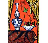 XZSFD NBGEA Bernard Buffet Poster Still Life Prints Abstract Wall Art Picture《Chinese Porcelains》Bernard Buffet Canvas Painting For Home Decor 50x60cm Unframed