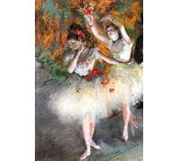 XZSFD NBGEA Edgar Degas Poster Color Prints Abstract Wall Art Picture《Two Dancers Entering The Stage》Edgar Degas Canvas Painting For Home Decor 40x60cm Unframed