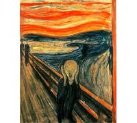 XZSFD NBGEA Edvard Munch Poster Color Landscape Prints Abstract Wall Art Picture《The Scream》Edvard Munch Canvas Painting For Home Decor 50x60cm Unframed