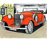 XZSFD NBGEA Famous Bernard Buffet Poster Still Life Prints Abstract Wall Art Color Picture《The Car》Bernard Buffet Canvas Painting For Home Decor 50x80cm Unframed