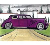 XZSFD NBGEA Famous Bernard Buffet Poster Still Life Prints Abstract Wall Art Color Picture《The Car》Bernard Buffet Canvas Painting For Home Decor 50x80cm Unframed