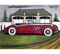XZSFD NBGEA Famous Bernard Buffet Poster Still Life Prints Abstract Wall Art Color Picture《The Car》Bernard Buffet Canvas Painting For Home Decor 50x80cm Unframed
