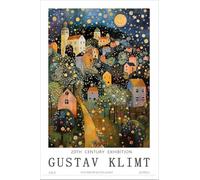 XZSFD NBGEA Gustav Klimt Poster Gustav Klimt Canvas Painting Modern Wall Art《Night Village》Landscape Picture Gustav Klimt Prints For Home Decor 60x90cm Unframed