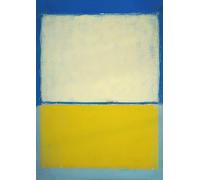 XZSFD NBGEA Mark Rothko Poster Color Prints Vintage Abstract Wall Art Picture《Blue Beige and Yellow》Mark Rothko Canvas Painting For Home Decor 60x80cm Unframed
