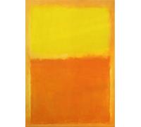 XZSFD NBGEA Mark Rothko Poster Color Prints Vintage Abstract Wall Art Picture《Yellow and Orange》Mark Rothko Canvas Painting For Home Decor 60x80cm Unframed