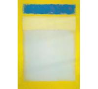 XZSFD NBGEA Mark Rothko Poster Color Prints Vintage Abstract Wall Art Picture《Yellow Blue White》Mark Rothko Canvas Painting For Home Decor 60x80cm Unframed