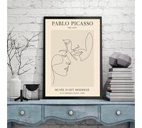 XZSFD NBGEA Pablo Picasso People Poster Color Prints Abstract Line Wall Art Picture《The Love》Pablo Picasso Canvas Painting For Home Decor 40x60cm Unframed