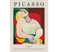 XZSFD NBGEA Pablo Picasso People Poster Color Prints Abstract Wall Art Picture《The Dream 1932》Pablo Picasso Canvas Painting For Home Decor 40x60cm Unframed