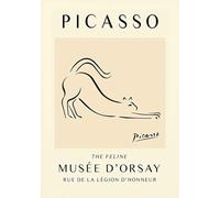 XZSFD NBGEA Pablo Picasso Poster Abstract Prints Simple Line Wall Art Animal Picture《The Feline》Pablo Picasso Canvas Painting For Home Decor 40x60cm Unframed