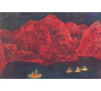 XZSFD NBGEA Paul Klee Poster Abstract Prints Color Wall Art Landscape Picture《Sailing Boat on the Lake》Paul Klee Canvas Painting For Home Decor 50x90cm Unframed