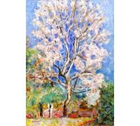XZSFD NBGEA Pierre Bonnard Landscape Poster Color Prints Abstract Wall Art Picture《Almond Tree》Pierre Bonnard Canvas Painting For Home Decor 40x50cm Unframed