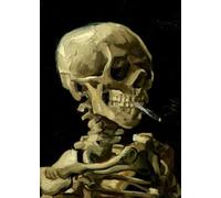 XZSFD NBGEA Vincent Van Gogh Poster Color Prints Abstract Wall Art Picture《Smoking Skull》Van Gogh Still Life Canvas Painting For Home Decor 40x60cm Unframed
