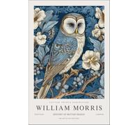 XZSFD NBGEA William Morris Animal Poster Color Prints Abstract Wall Art Picture《Owl on the Branch》William Morris Canvas Painting For Home Decor 50x70cm Unframed