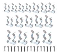 XZSKD 16 Pcs Tool Clips, Spring Clips Metal, Terry Clips, Wall Mounted Tool Storage,13mm/15mm/19mm/25mm with 16 Screws,for Garage Shed Yard Cupboard
