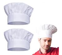 XZSKD 2 Piece Adjustable Chef Hat, Breathable Cotton White, Adults, Professionals, Culinary Roles, Role-Playing Enthusiasts, Gift Recipients, Unisex-Adults, Chef Hat, White