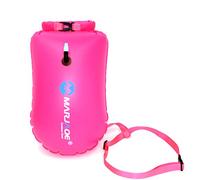 XZSUN 20L Storage Swim Buoy for Open Water Swimmers ，Waterproof Dry Bag Swim Safety Float（Rose Red）